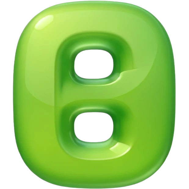 make emolji letter Б  light Green color emoji