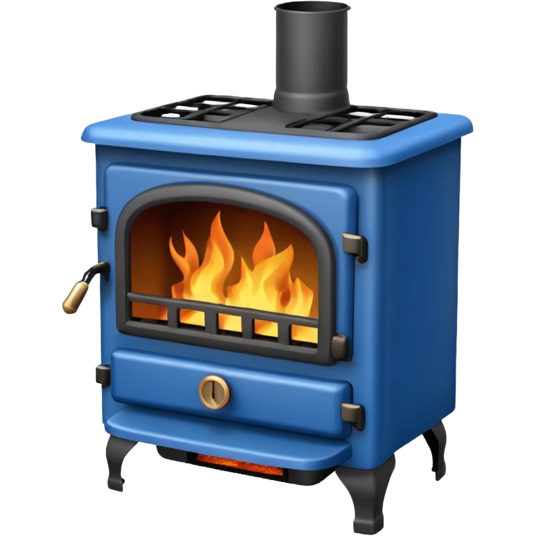 blue wood burning stove emoji