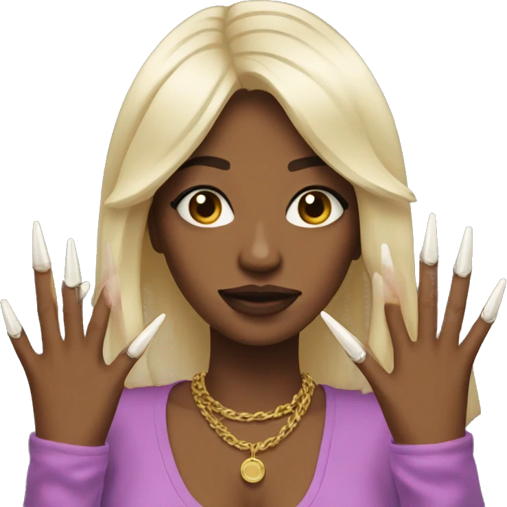 cool person with long nails emoji