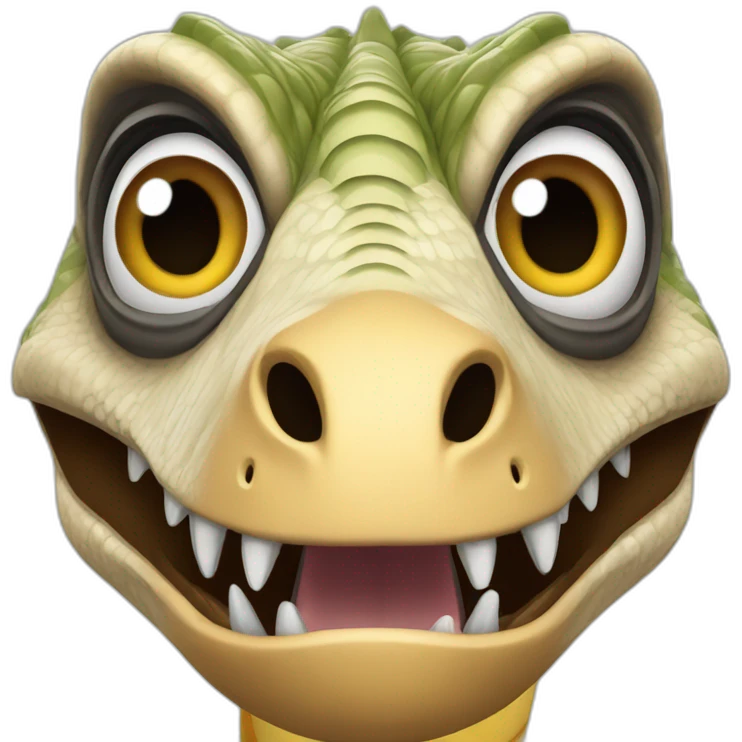 a velociraptor horrified emoji