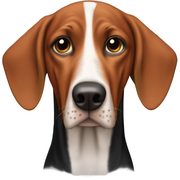 English coonhound. Red ticking only emoji