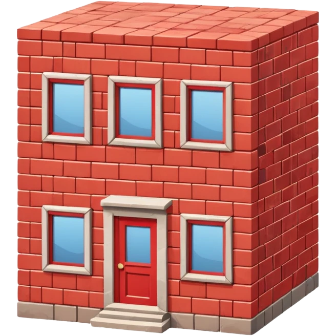 Русская кирпичная панелька в виде куба emoji