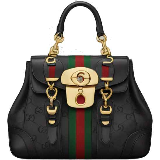 Black Gucci bag emoji