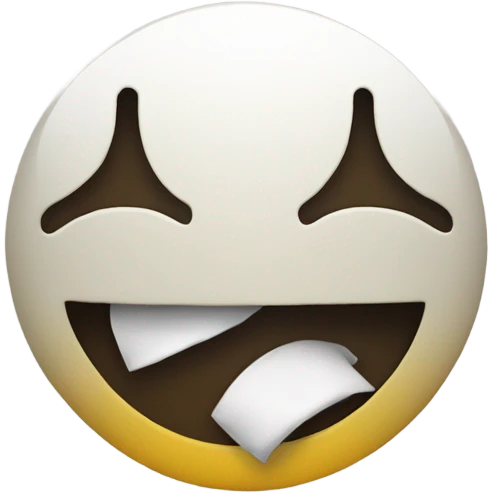 Smiley emoji with hole on bottom emoji