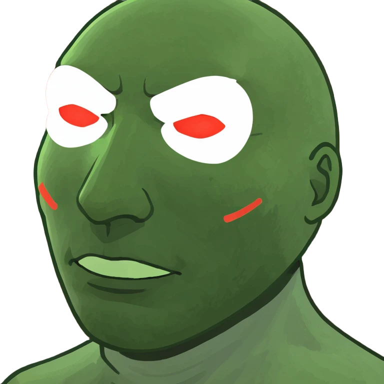 white mask with red light glow onto face  emoji