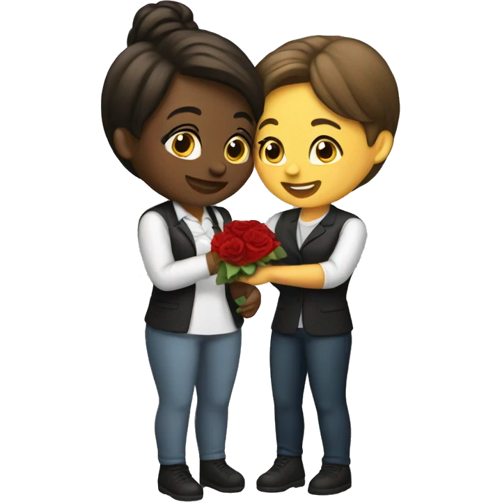 Lesbian proposal emoji