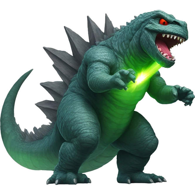 godzilla with lasers coming out of its eyes emoji