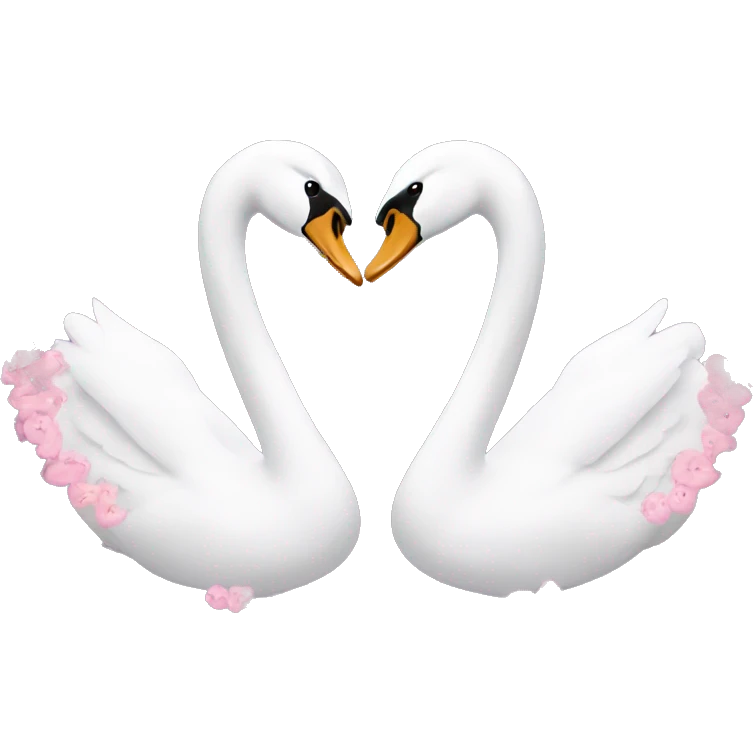 2 swans in a heart  emoji