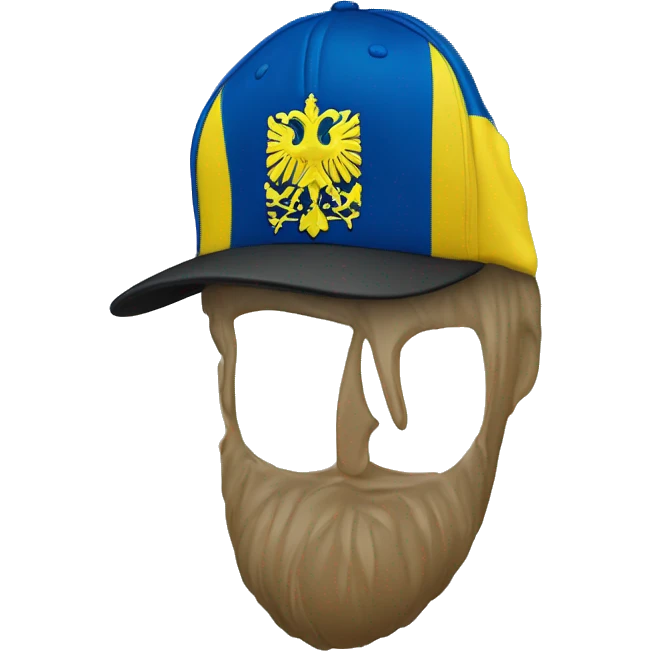 A cap (or hat) with Ukraine coat of arms on it emoji