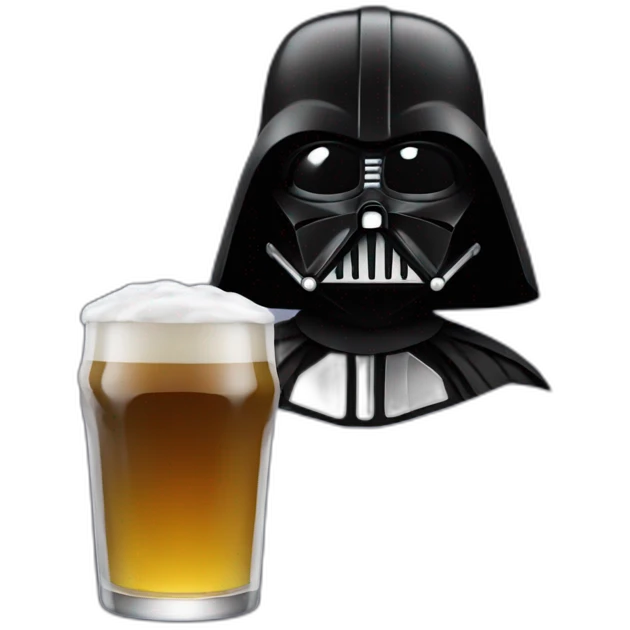 Dark vador drink a beer emoji