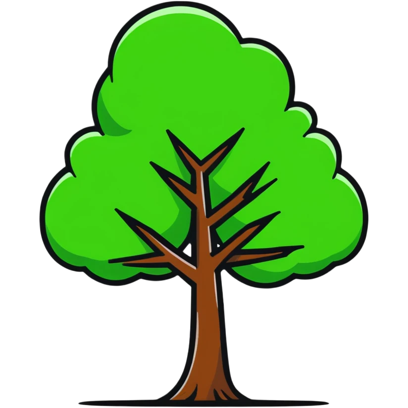 sustainable green business emblem with tree emoji