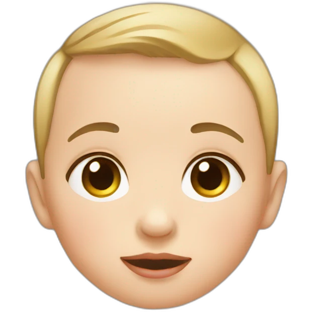 baby with a round face and a short hair emoji