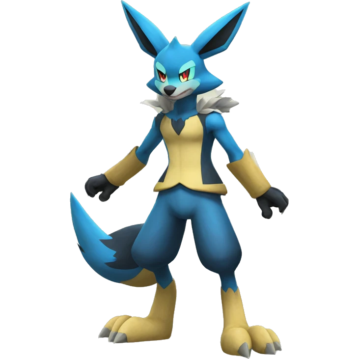 Lucario-Zeraora full body emoji