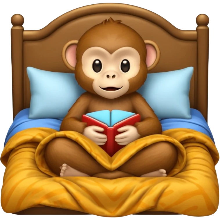 Monkey in bed emoji