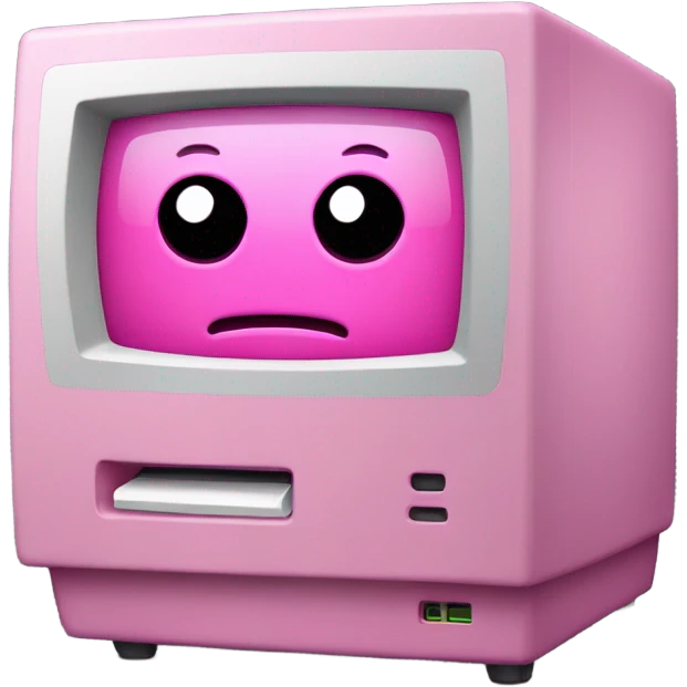 intensive pink color macintosh computer emoji