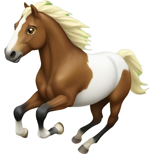 Horse running on the field emoji