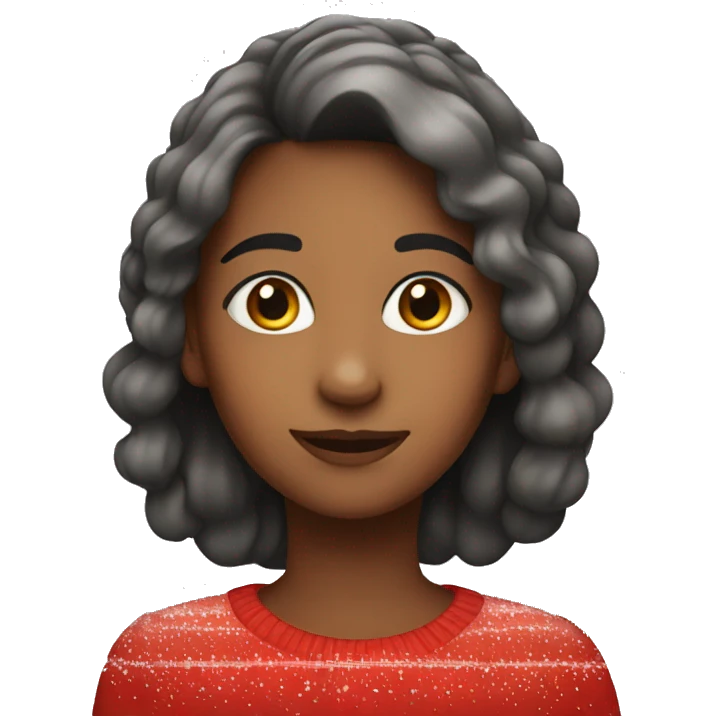 girl looking christmassy emoji