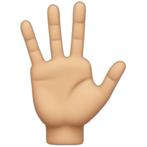 six fingers hand emoji