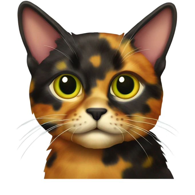 a tortoiseshell cat  emoji