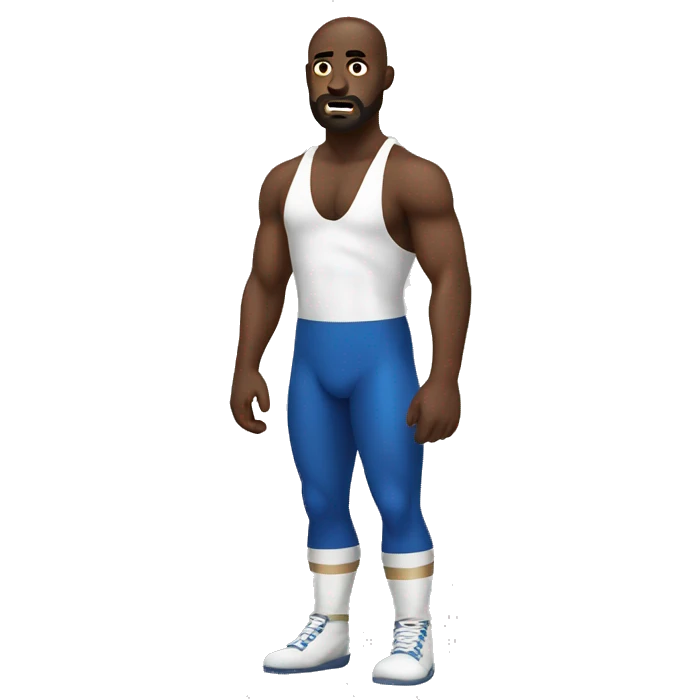 white Wrestler full body emoji