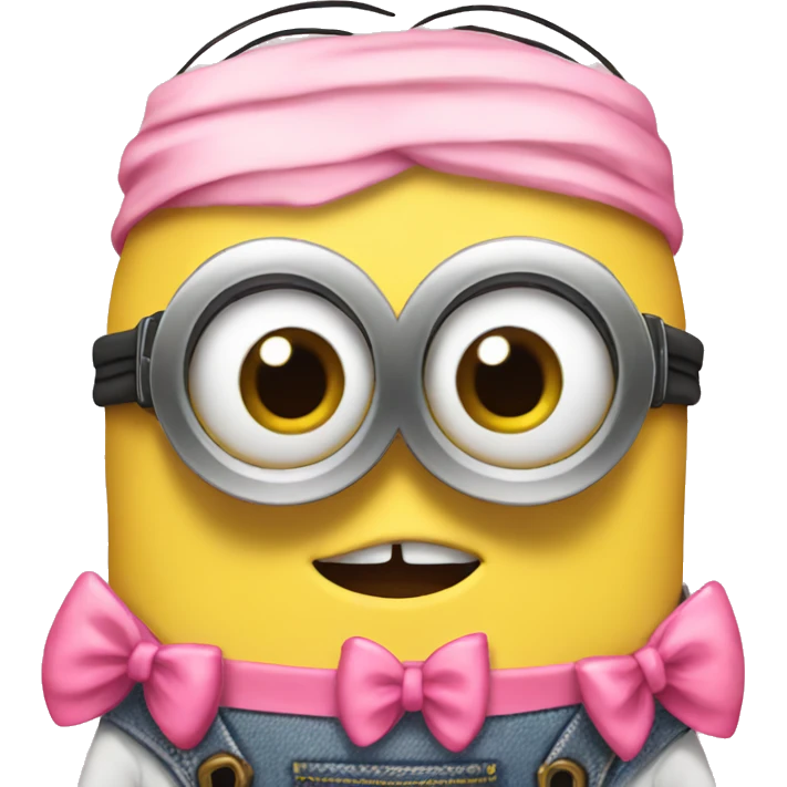 Minion with pink bows emoji