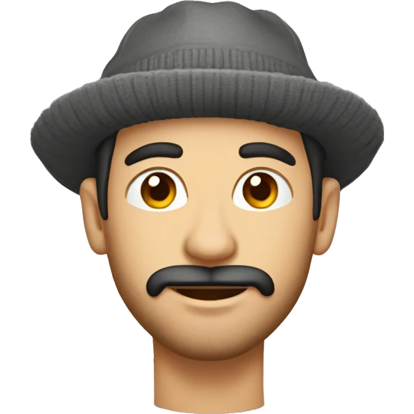 hombre Moreno con gorro de lana emoji