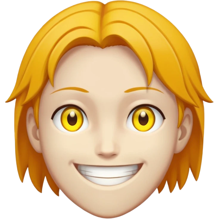 Makima from Chainsaw Man, smiling, yellow eyes emoji