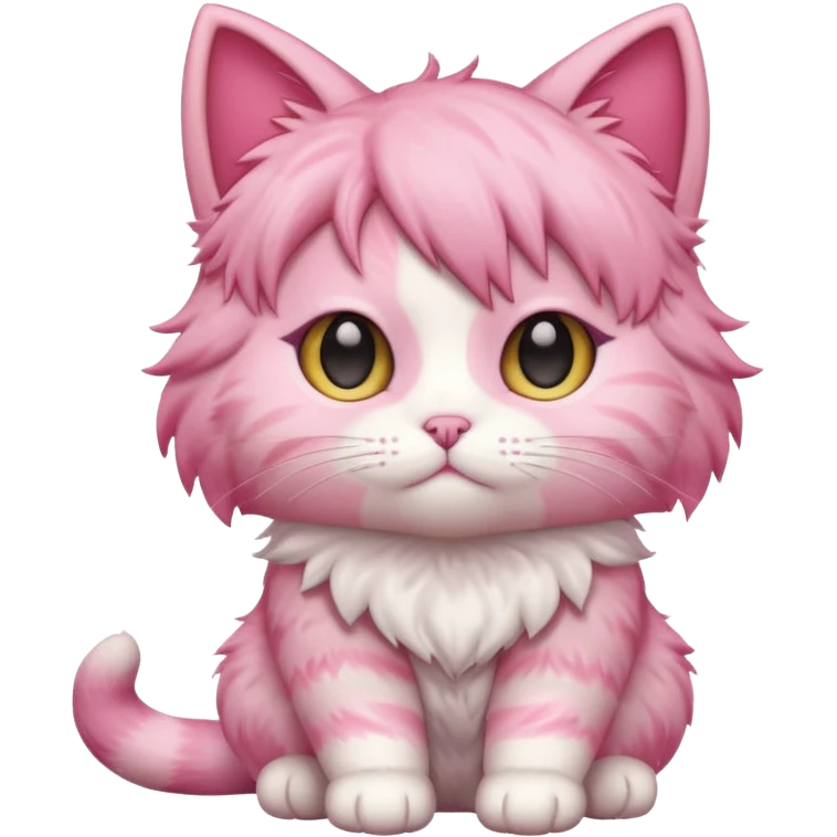 chibi anime pink cat with booty to the screen emoji