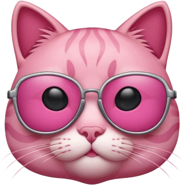 Pink Cat with sunglasses emoji