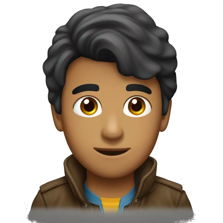 chico castaño y joven emoji
