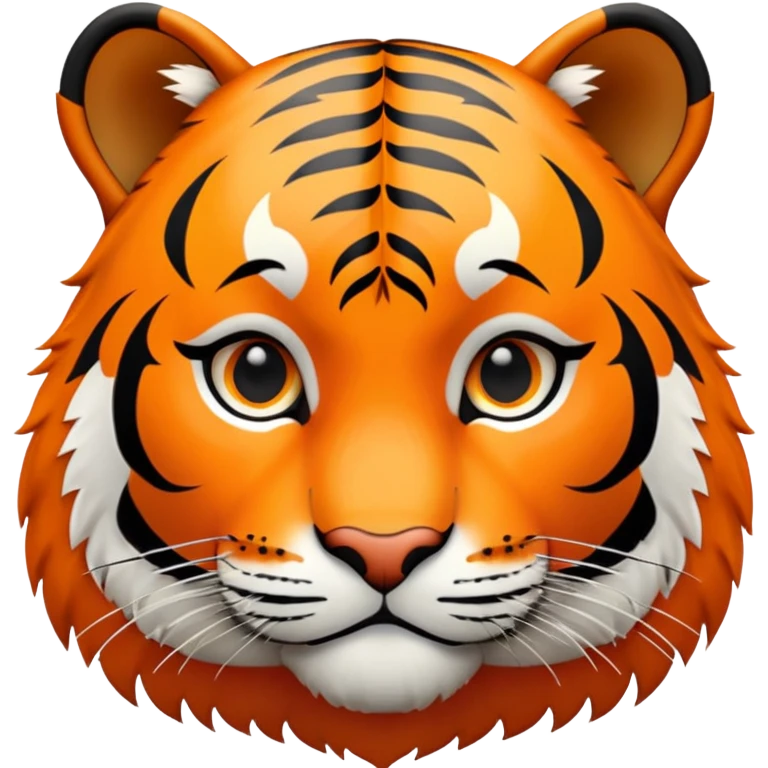 tiger face with friendly expression emoji