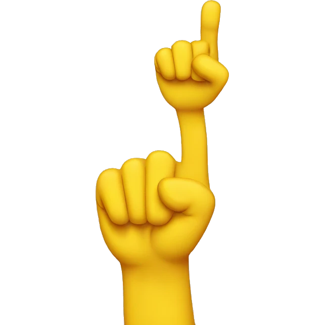 Classic yellow emoji with right arm lift up  emoji
