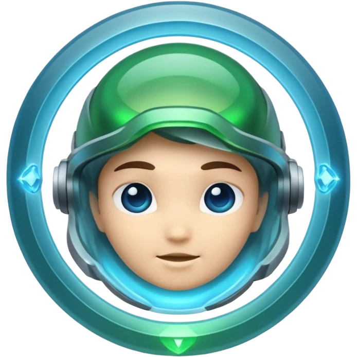halo blue and green emoji