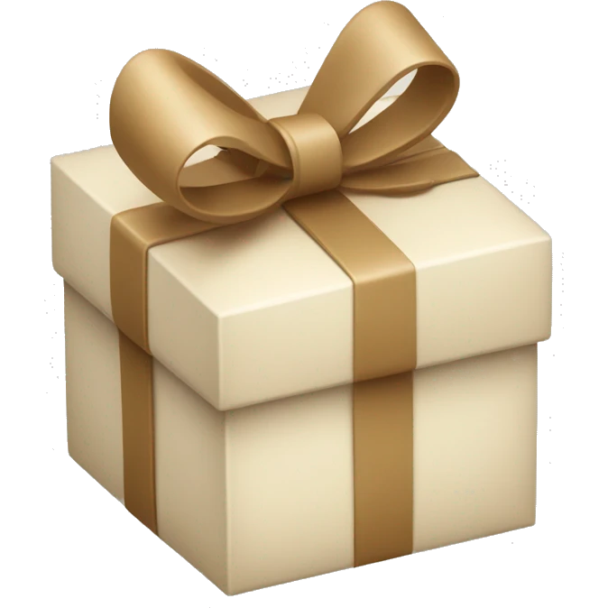 beige and white gift box emoji