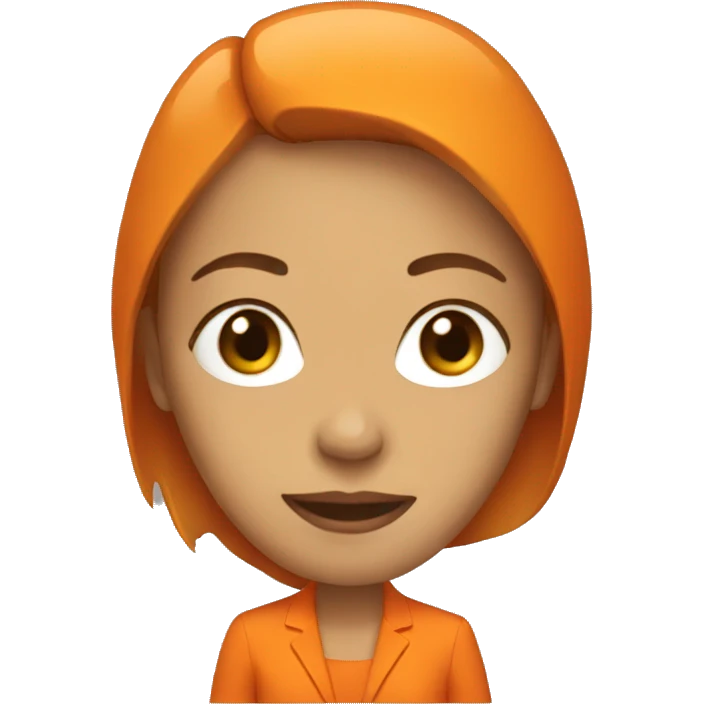 Women in a orange suit emoji