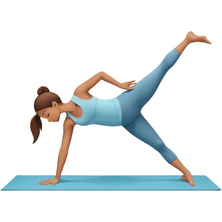 Girl doing yoga dog pose emoji