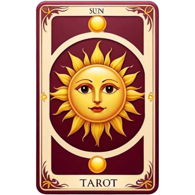Sun tarot Burgundy emoji