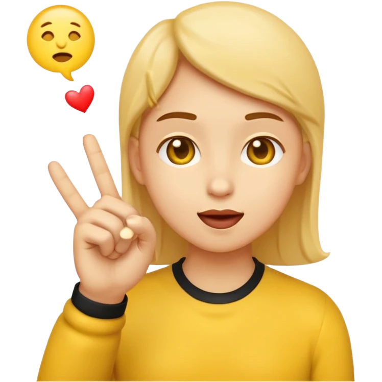 Classic emoji holding two fingers together he just kissed into the air in solitude emoji