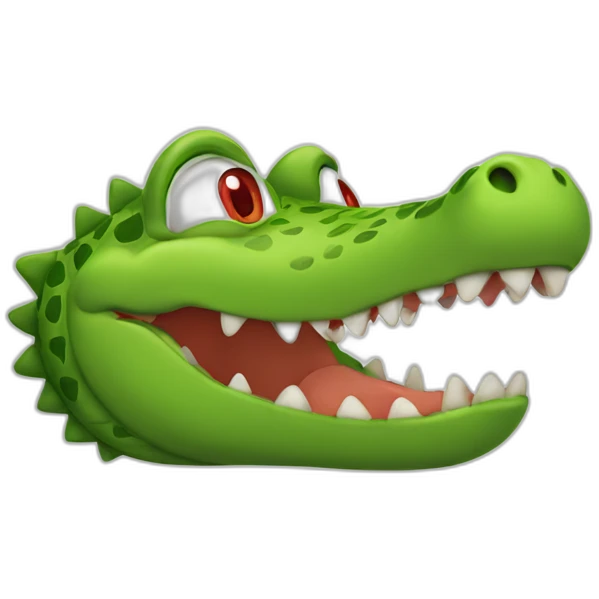 crocodile with hearts instead of eyes emoji