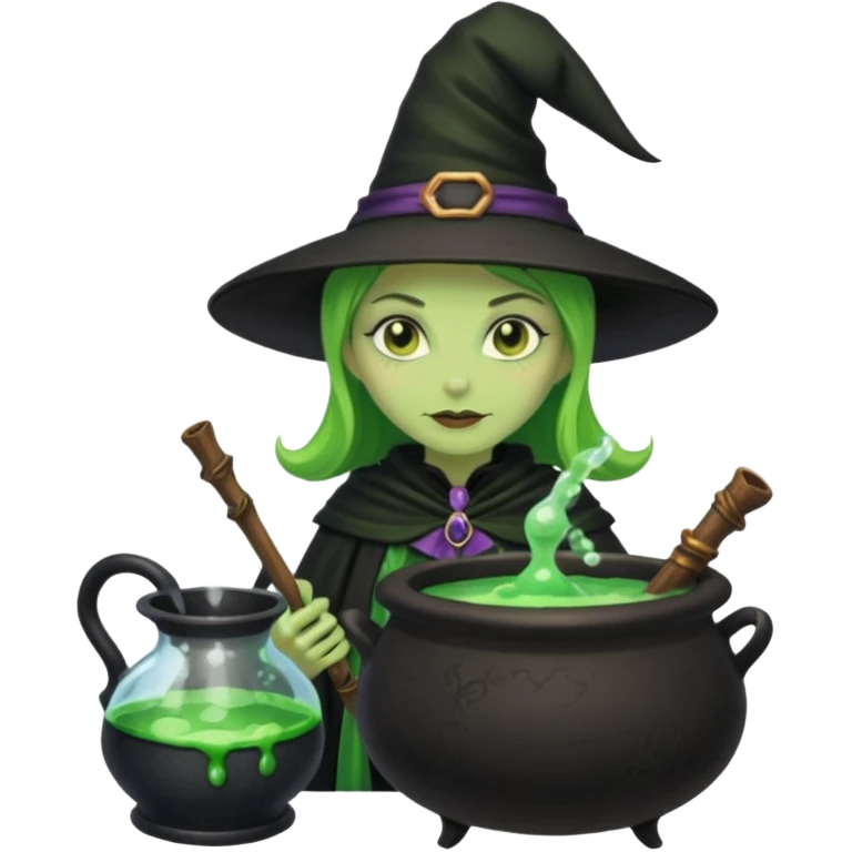 green witch cooking potion emoji