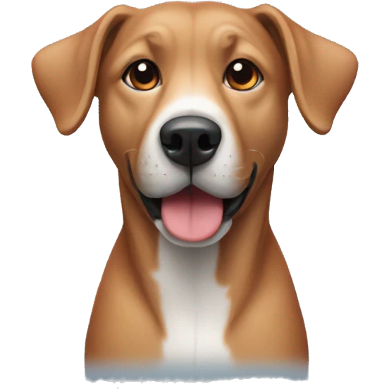 Dog blue and red emoji