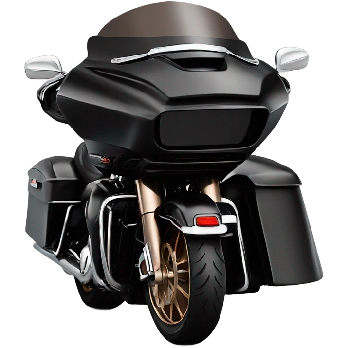 Black Harley Road glide with bronze wheels emoji