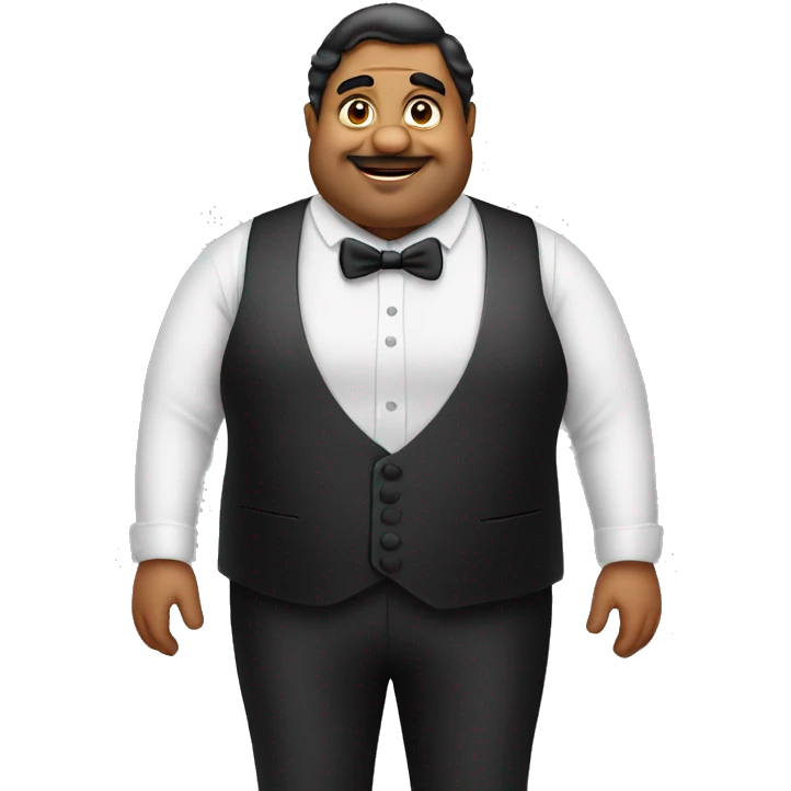 indian fat uncle in tuxedo emoji