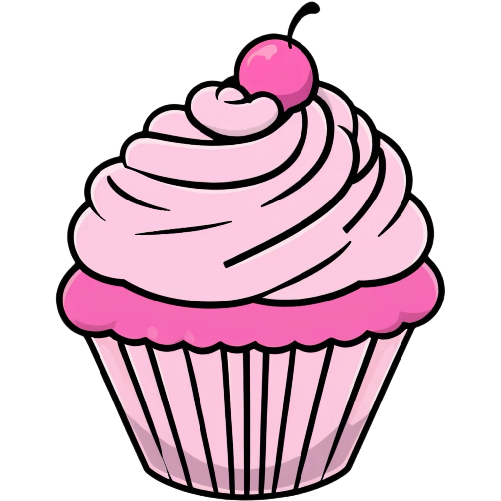 cupcake with pink icing emoji