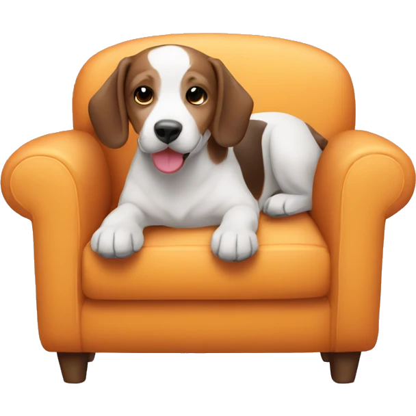 Cachorro limpando sofa  emoji