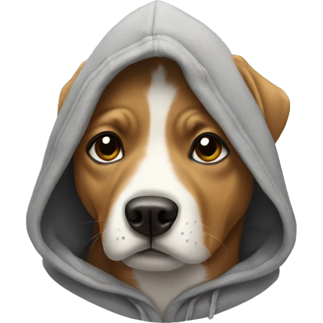 dog wearing a hoodie emoji