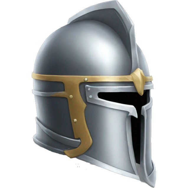 Knight’s helmet, side profile emoji