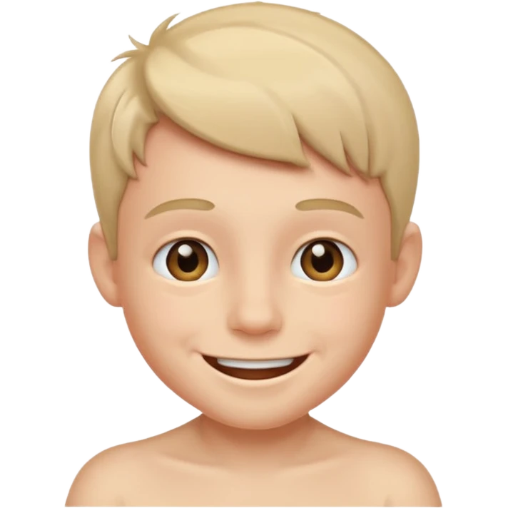 A naked boy showing everything emoji