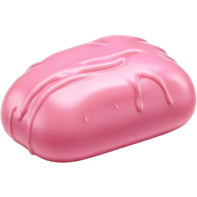 Cinematic Realistic Opaque Pink Slime, smooth and buttery with a pastel pink hue, ultra-glossy with a soft sheen, subtle folds and ridges forming as it moves, reflecting gentle highlights, glowing with a delicate, creamy texture, evoking a sense of playful satisfaction. emoji