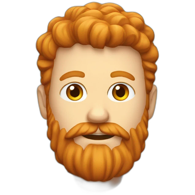 a ginger man with beard playing video games emoji